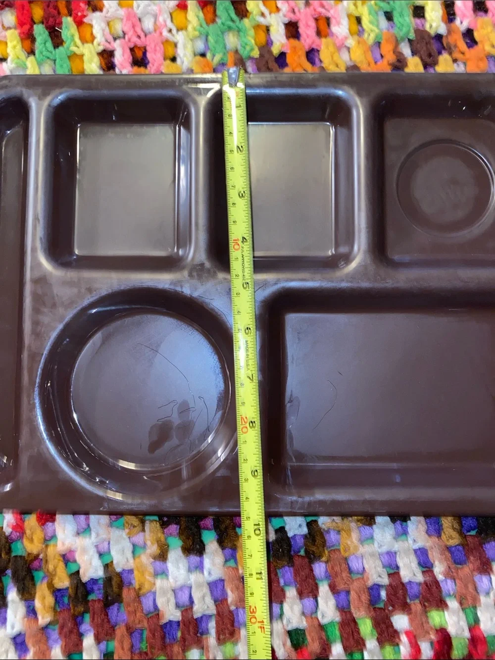 Vintage Si Lite Classic Compartment Party Trays - 3 Brown and 2 Cream